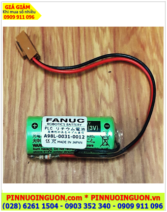 Pin FANUC A98L-0031-0012; Pin nuôi nguồn FANUC A98L-0031-0012 lithium 3v (Sanyo CR17450SE-R) _Made in Japan 
